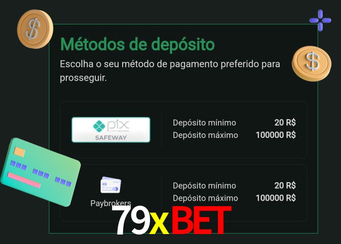 O cassino 79xbet oferece uma grande variedade de métodos de pagamento